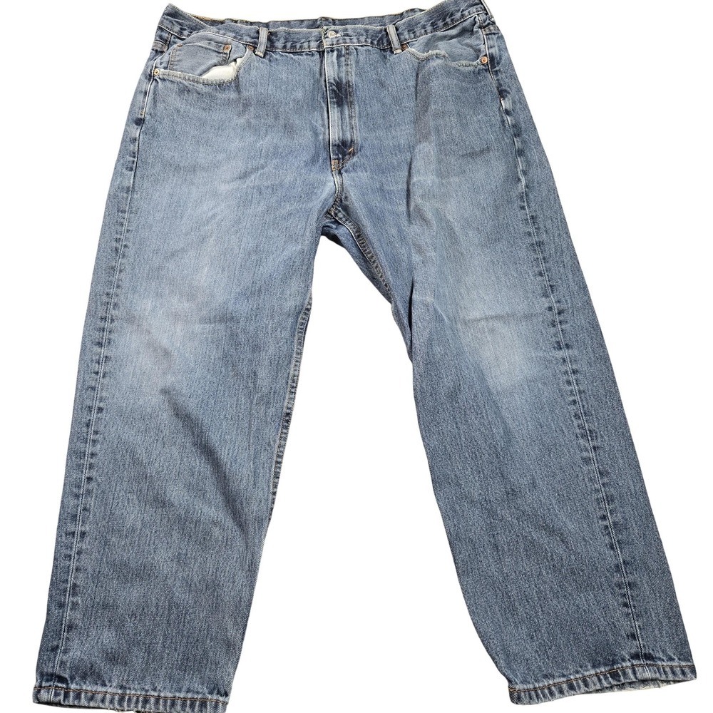 Levi's 550 Jeans Mens 43x27 (tag 44x29) Blue Relaxed‎ Tapered Denim Zip Fly